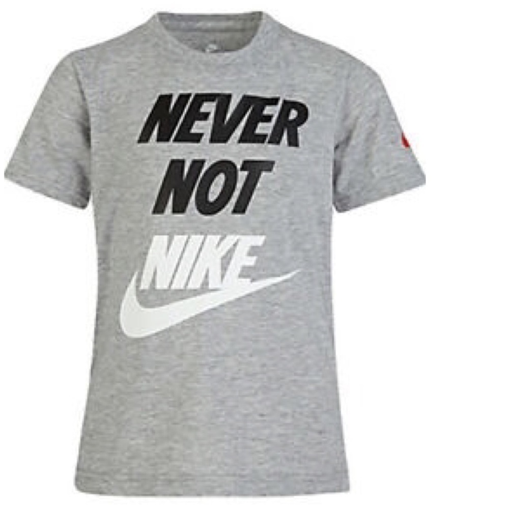 NIKE Grey Short Sleeve TEE SHIRT Size 7 Like New No Flaws